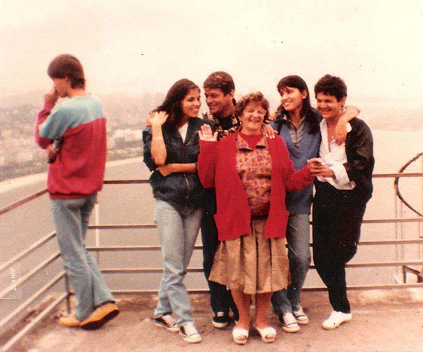 My Cousin Was In His Future Wife's Family Picture (The Guy On The Left), On A Trip To Rio De Janeiro. 7 Years Before They Met