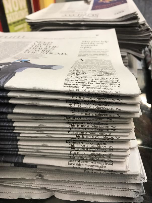 This Is How The Newspapers Were Stacked Up At My Job