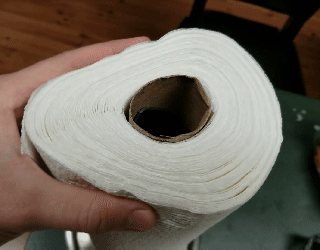 These paper towels are rolled loosely so it looks like a bigger roll.
