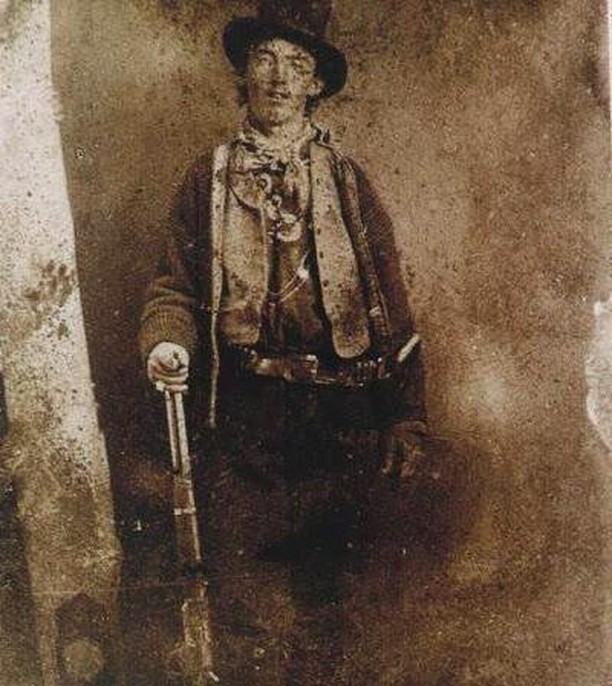 The only known authenticated photo (ferrotype) of Billy the Kid, c. 1879