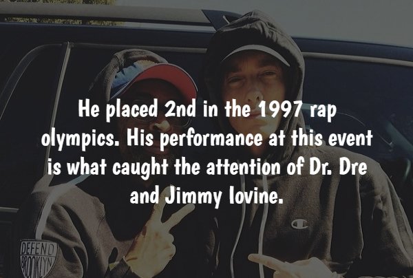 photo caption - Arts He placed 2nd in the 1997 rap olympics. His performance at this event is what caught the attention of Dr. Dre and Jimmy lovine. Defend