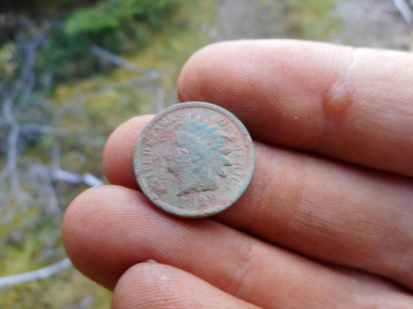 “This 1899 Indian head penny I found while metal detecting.”