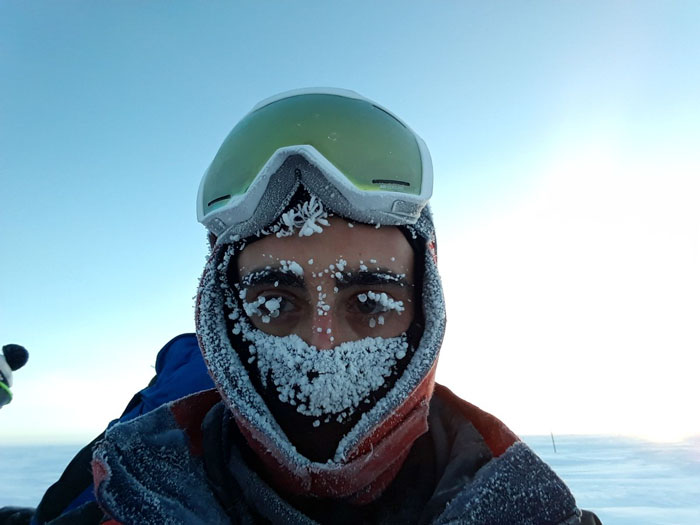 Cyprien Verseux is a glaciologist and biologist, currently working on the most remote scientific base in the world: Concordia in Antarctica