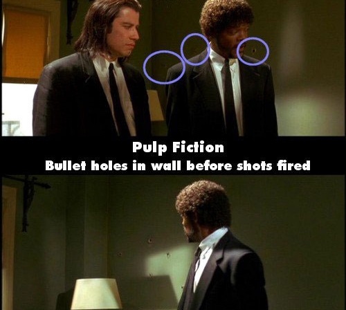 pulp fiction bullet holes - Pulp Fiction Bullet holes in wall before shots fired