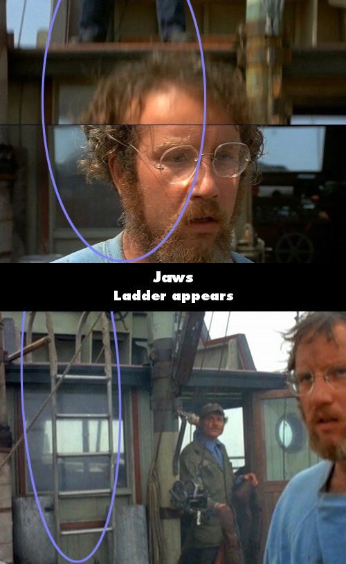 movie flaws - Jaws Ladder appears