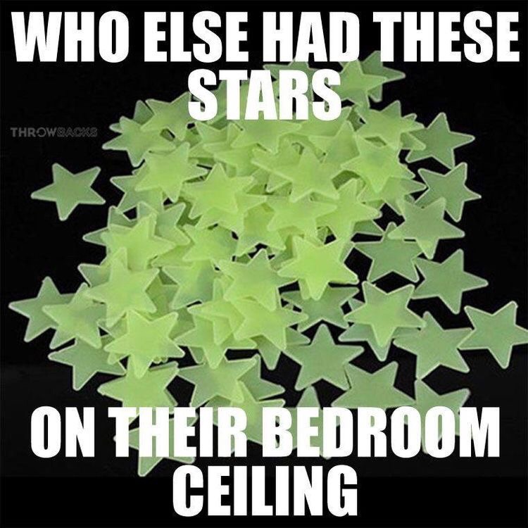 glow in the dark star stickers - Who Else Had These Stars Throwbacks On Their Bedroom Ceiling