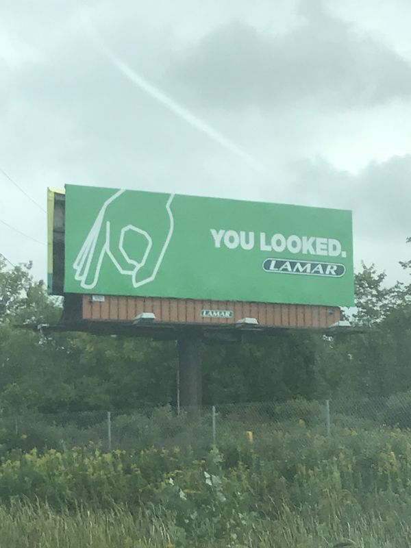 fail billboard - You Looked. Lamar Llamar