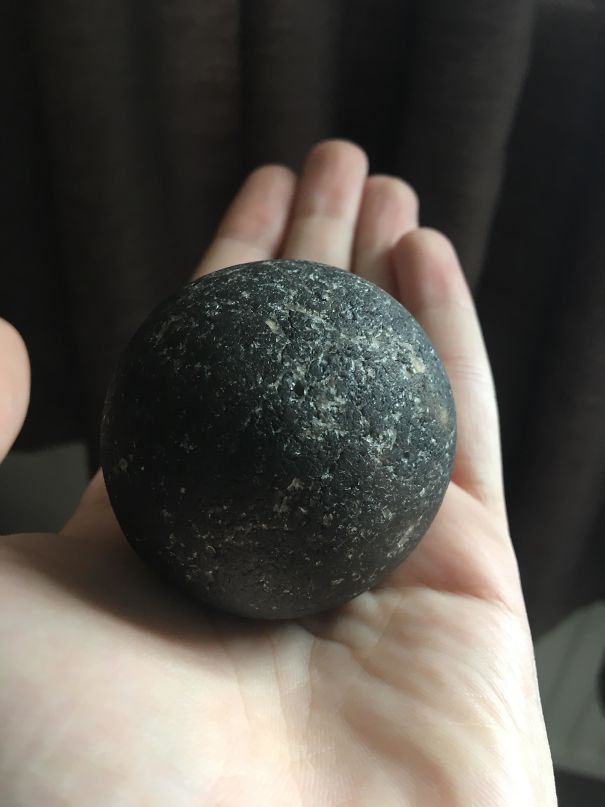 perfectly spherical rock