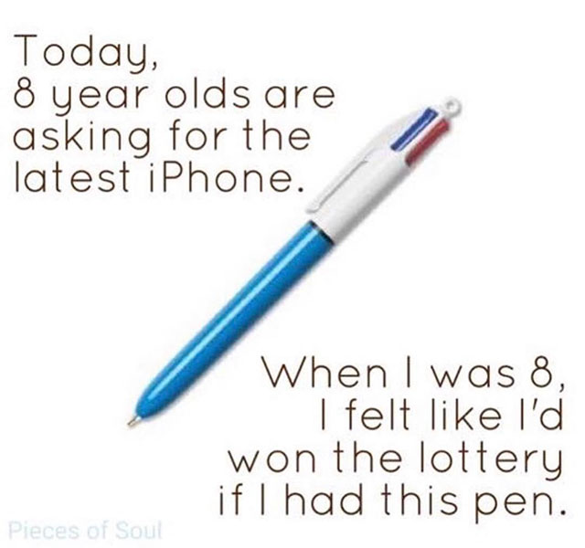 today 8 year olds are asking 8 i felt like - Today, 8 year olds are asking for the latest iPhone. When I was 8, I felt I'd won the lottery if I had this pen. Pieces of Soul