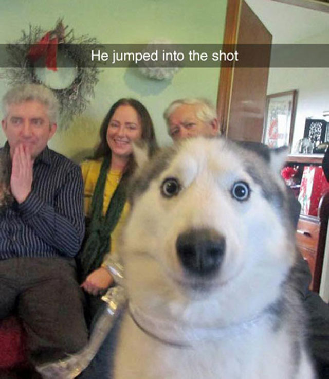 He jumped into the shot