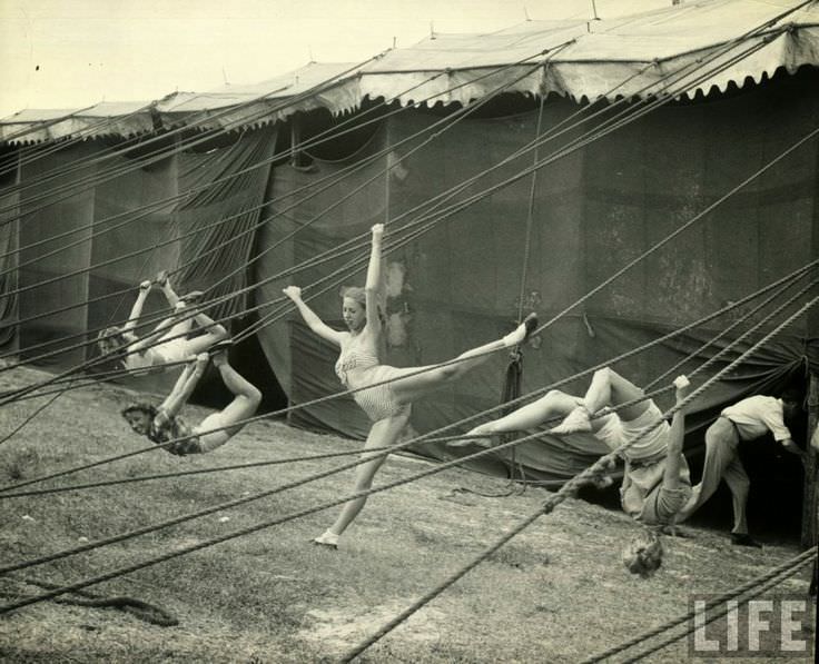 15 pics from Circus life in the 1940's