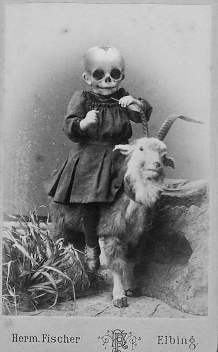 vintage halloween costumes goat - Herm. Fischer Elbing.