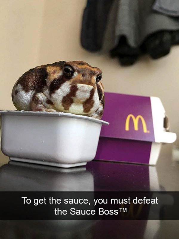 sauce boss - m To get the sauce, you must defeat the Sauce Boss Tm