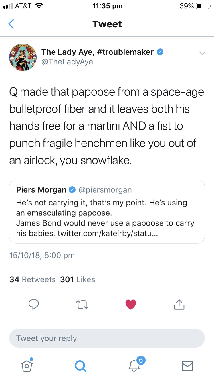 Piers Morgan mocks Danial Craig's baby carrier