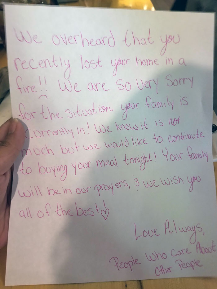 This Family Had Their Meal Taken Care Of By A Kind Stranger
