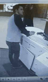 security camera guy farts gags gif