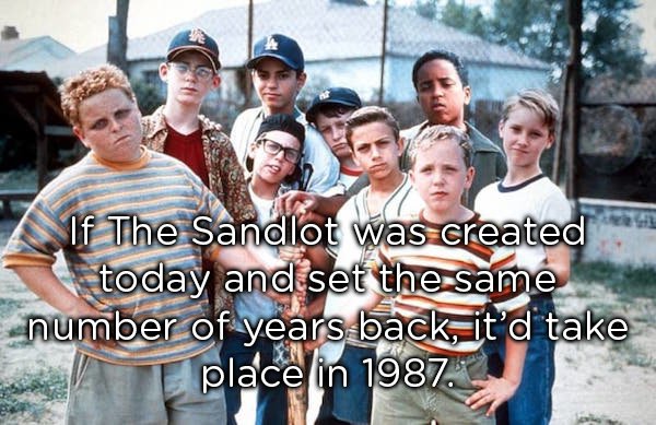 meme about feeling old with picture of cast from The Sandlot