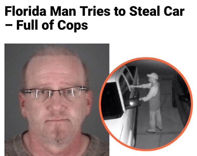 jaw - Florida Man Tries to Steal Car Full of Cops