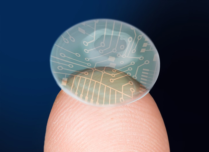 Another type of lens that is being developed now has an imprinted electronic circuit and lights that will be able to project information on the world outside.