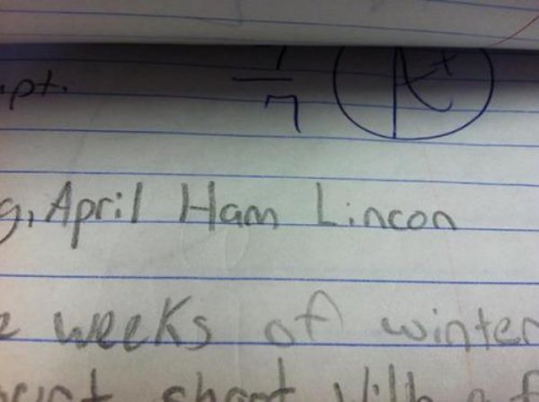 funny kids spelling - g, April Ham Lincon 2 weeks of winter not shoot with an