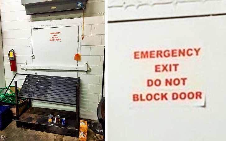 wtf Emergency Exit Do Not Block Door C