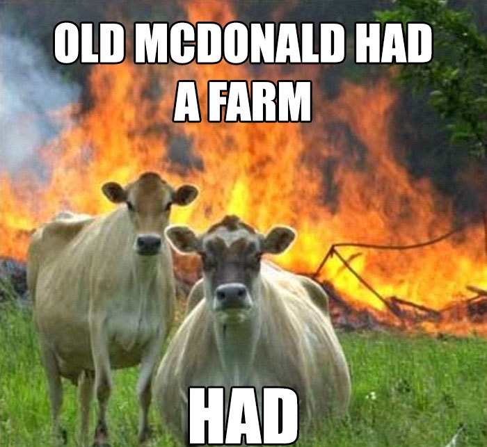 vegan evil cows - Old Mcdonald Had A Farm Had