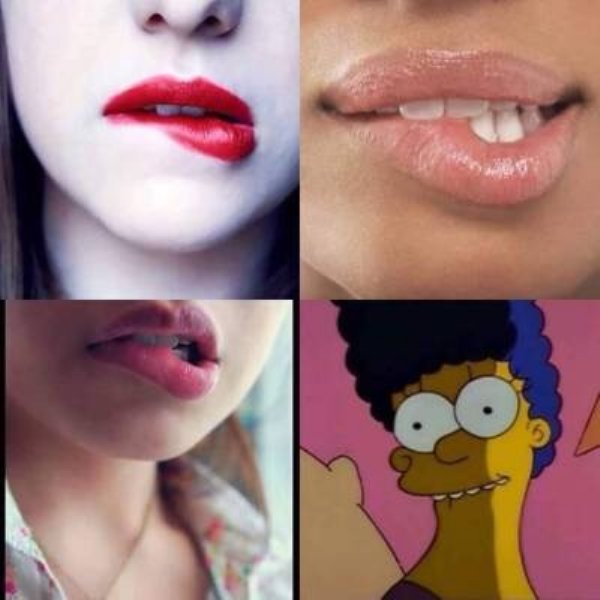 do girls bite their lips