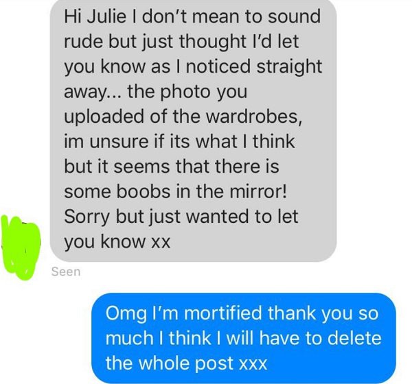 poor woman accidentally posts her boobs online