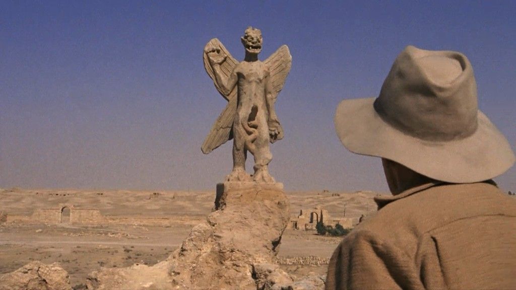 Although the name of the demon who possessed Regan was never said in the film, a statue briefly shown in the film’s introduction is that of Pazuzu, an ancient Assyrian and Babylonian demon. This demon is wild, with human arms ending in claws, two pairs of wings, a scorpion’s tale, an erect penis, and a snarling canine mouth. Wtf…