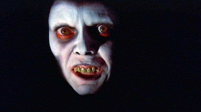 According to Director Friedkin, the subliminal (and horrifying) shots of the white faced demon are actually rejected makeup tests for Regan’s possessed appearance.