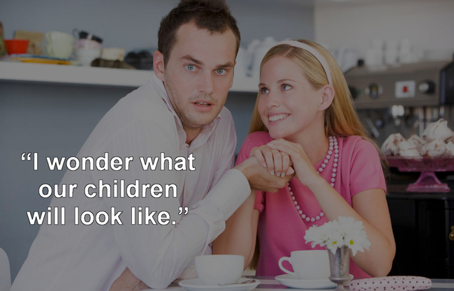 couple on bad date - "I wonder what our children will look ."