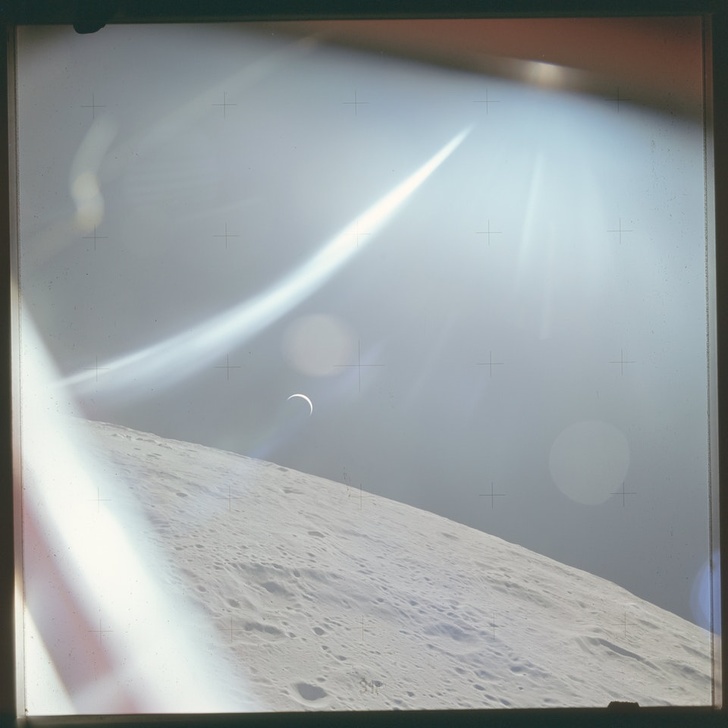 47 years ago, the crew of Apollo 15 took this photo of the Earth from the moon.