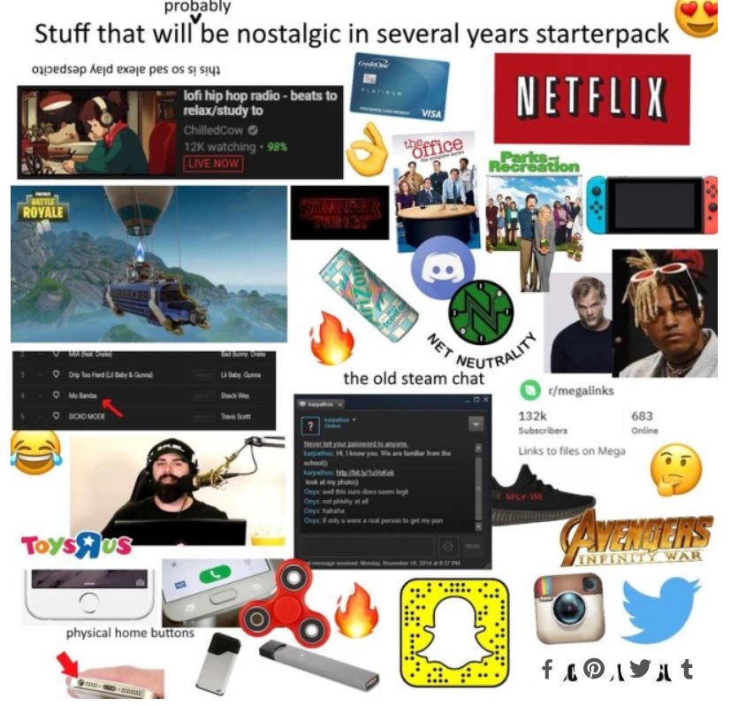 depression starter pack - Co probably Stuff that will be nostalgic in several years starterpack opedsap hejd exaje pes Os S! Siy lofi hip hop radiobeats to relaxstudy to ChilledCow 12K watching 98% theffice Live Now Rbarbation Netflix Visa Le Royale Net N
