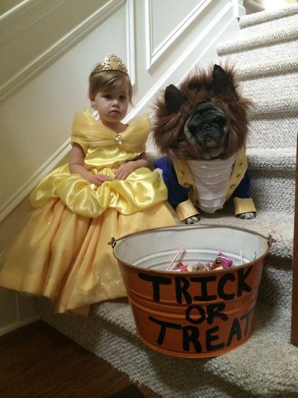halloween costumes girl and dog - Tric Tren