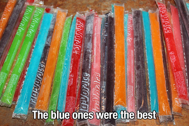 nostalgic popsicle freeze pops - erdoruce der The blue ones were the best ado da lor ce as Jono Fladolea Flallaalee bullets