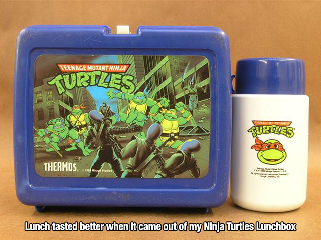 nostalgic "teenage mutant ninja turtles" (1987) - Teenage Mutant Ninja Purules Thermos Lunch tasted better when it came out of my Ninja Turtles Lunchbox