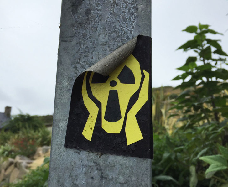 This poster that’s against the disposal of nuclear waste