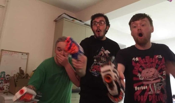“This photo was taken the second my friend shot my other friend in the eye with a nerf gun.”