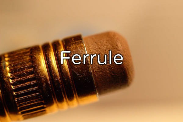 pencil with brown eraser - Ferrule