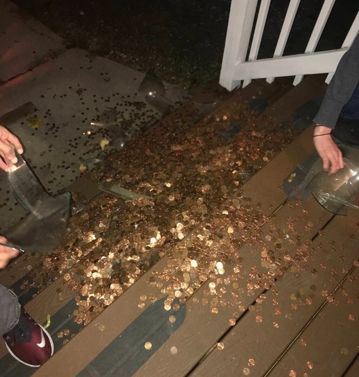 “My father asked me to sort the pennies he’s been collecting for 40 years...”