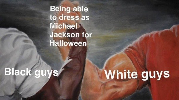 supernatural x good omens - Being able to dress as Michael Jackson for Halloween Black guys White guys