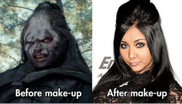 funny before and after makeup - Before makeup After makeup