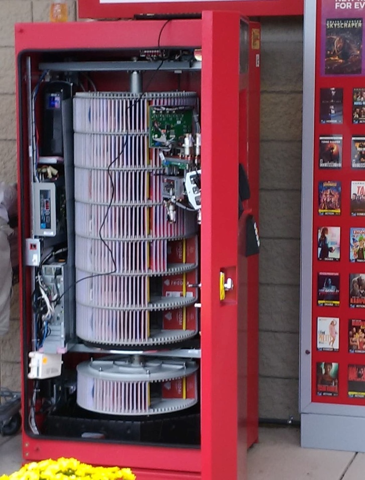 The inside of a Redbox