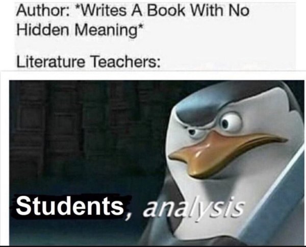 penguins of madagascar - Author Writes A Book With No Hidden Meaning Literature Teachers Students, analysis