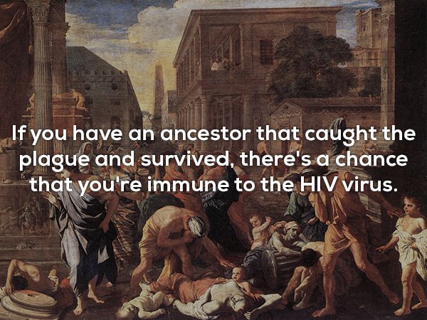 plague at ashdod - If you have an ancestor that caught the plague and survived, there's a chance 'that you're immune to the Hiv virus.