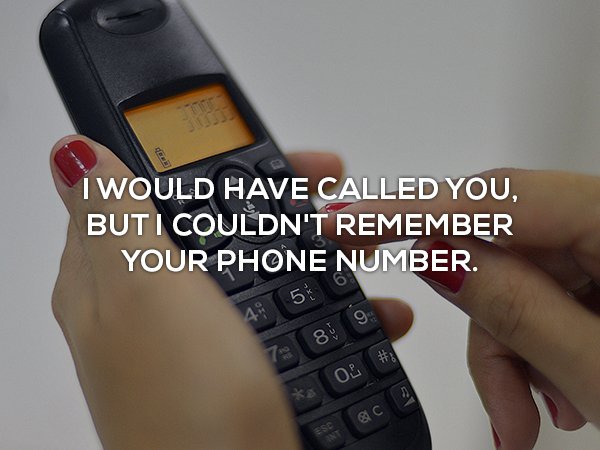 nostalgia of wanting to have called but didn't have the number