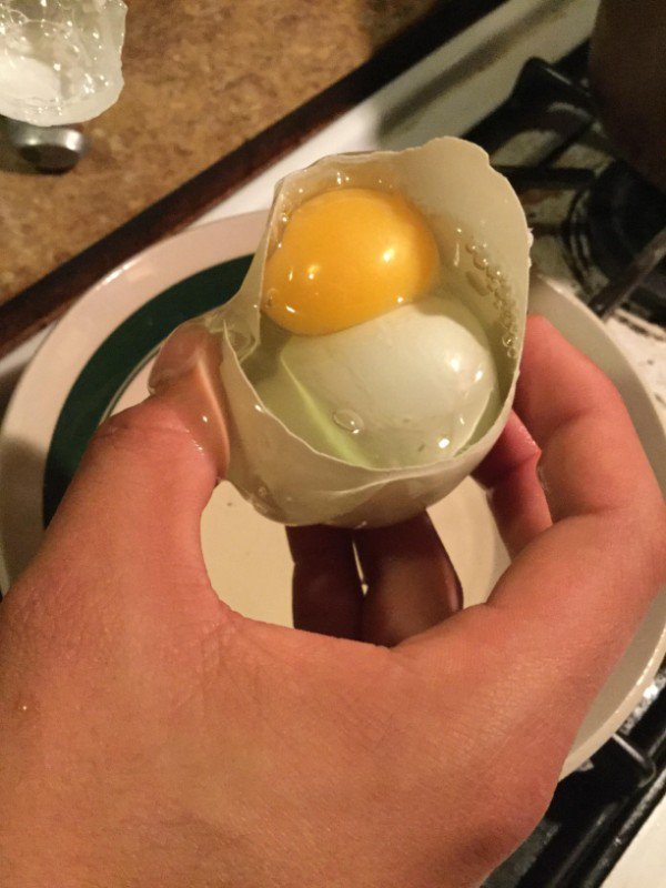 An egg within an egg.