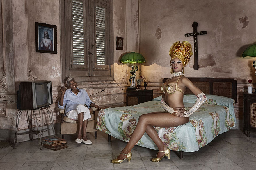 joana dancer at the tropicana sat with her grandmother cuba honorable mention in fascinating faces and characters category