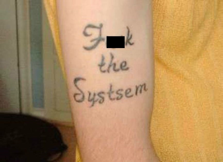 bad tattoos - misspelled tattoo