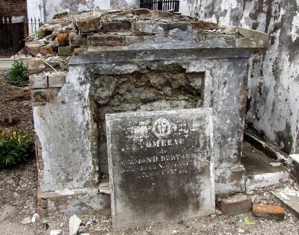 A long-forgotten 17th Century cemetery.
In 2010, New Orleans resident Vincent Marcello wanted to dig a hole for his new pool, when he ended up hitting a piece of wood. He ended up unearthing, with the help of a team of archaeologists, unearthing 15 caskets full of remains. Apparently, finding old caskets is a regular thing in New Orleans, so before any sort of digging happens, you need to let a archaeologist know.

The creepy thing is that the caskets belonged to the old St. Peter cemetery, which was abandoned in the late 1780’s, when it was full, and there are plenty more caskets lying under the ground of Peter’s new pool and backyard.